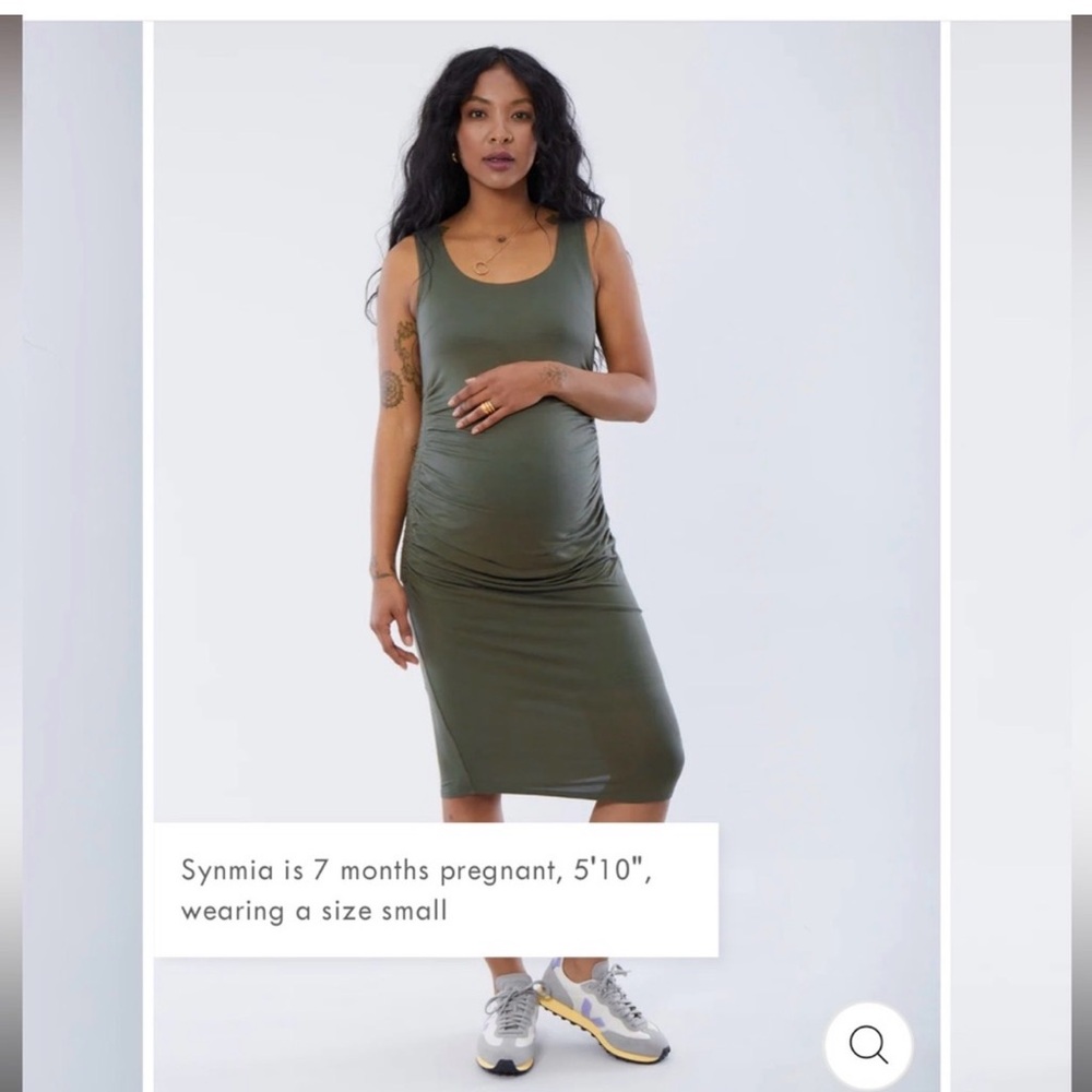 Isabel Maternity by Ingrid & Isabel Green Midi Dress
